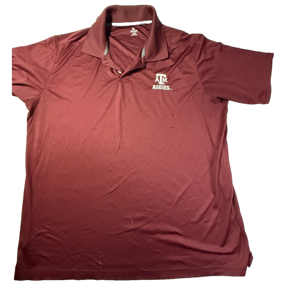 Texas A&M Aggies Polo Shirt Mens 2XL Maroon Knights NCAA Golf College Station